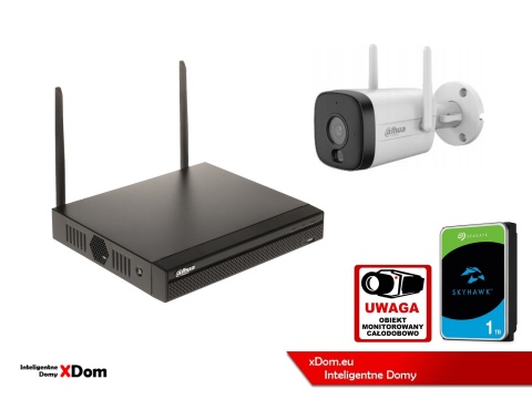 Zestaw monitoringu IP Dahua Kamera WI-FI IPC-HFW1339DTK1-SAW-IL-0280B 3MPxsmart podwójne oświetlenie