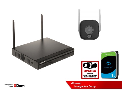 Zestaw monitoringu IP Dahua Kamera WI-FI IPC-HFW1339DTK1-SAW-IL-0280B 3MPxsmart podwójne oświetlenie