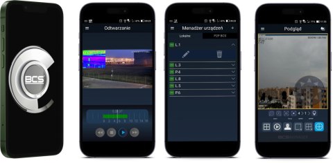 Zestaw monitoringu IP BCS Point 4x Kamera BCS-P-EIP14FSR3 Rejestrator z dyskiem 1TB