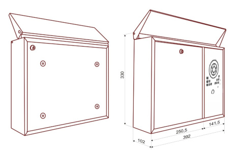 S551-SKN Skrzynka na listy z wideodomofonem