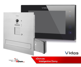 VIDOS Zestaw wideodomofonu skrzynka na listy monitor 7 cali S1201-SK+M1021B