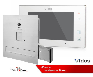 VIDOS Zestaw wideodomofonu skrzynka na listy monitor 7 cali S1201-SK+M1021W