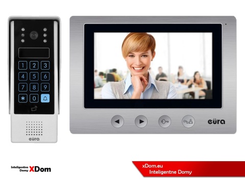 Zestaw Wideodomofonu Eura stacja bramowa z szyfratorem i czytnikiem RFID VDA-80A3 monitor 7'' VDA-20A3