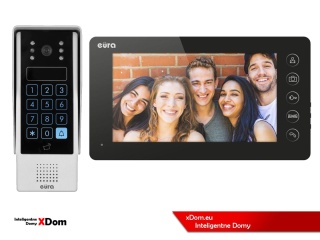 Zestaw Wideodomofonu Eura stacja bramowa z szyfratorem i czytnikiem RFID VDA-80A3 monitor 7'' VDA-05A3