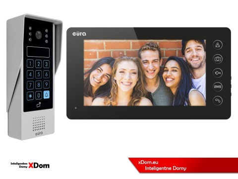 Zestaw Wideodomofonu Eura stacja bramowa z szyfratorem i czytnikiem RFID VDA-80A3 monitor 7'' VDA-05A3
