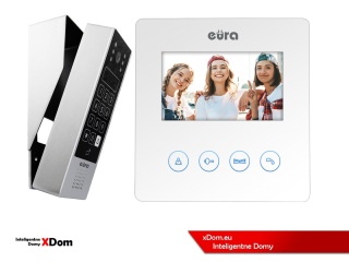 Zestaw Wideodomofonu Eura stacja bramowa z szyfratorem i czytnikiem RFID VDA-80A3 monitor 7'' VDA-52A3