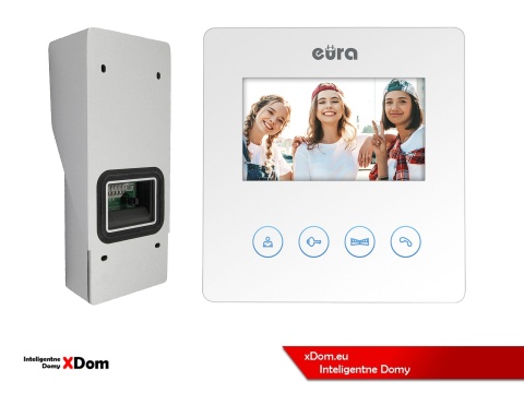 Zestaw Wideodomofonu Eura stacja bramowa z szyfratorem i czytnikiem RFID VDA-80A3 monitor 7'' VDA-52A3