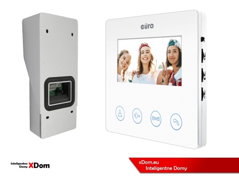 Zestaw Wideodomofonu Eura stacja bramowa z szyfratorem i czytnikiem RFID VDA-80A3 monitor 7'' VDA-52A3