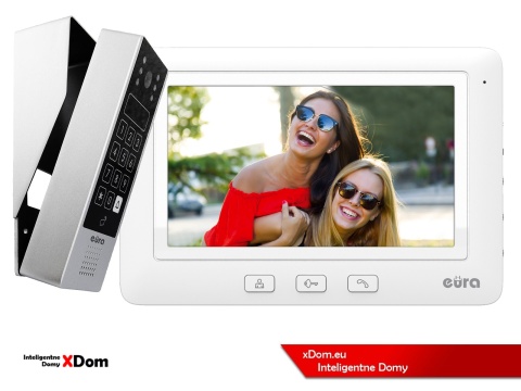 Zestaw Wideodomofonu Eura stacja bramowa z szyfratorem i czytnikiem RFID VDA-80A3 monitor 7'' VDA-45A3