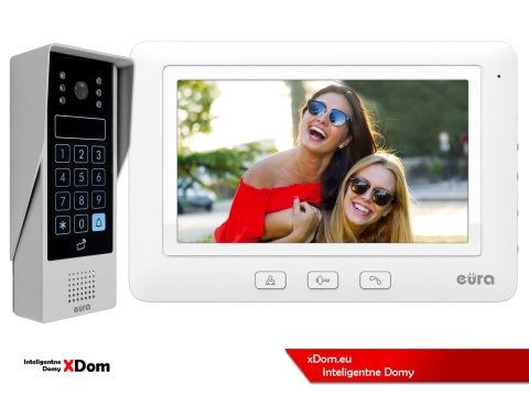 Zestaw Wideodomofonu Eura stacja bramowa z szyfratorem i czytnikiem RFID VDA-80A3 monitor 7'' VDA-45A3