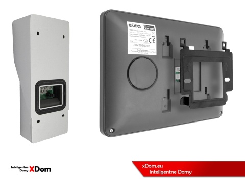 Zestaw Wideodomofonu Eura stacja bramowa z szyfratorem i czytnikiem RFID VDA-80A3 monitor 7'' VDA-77A3