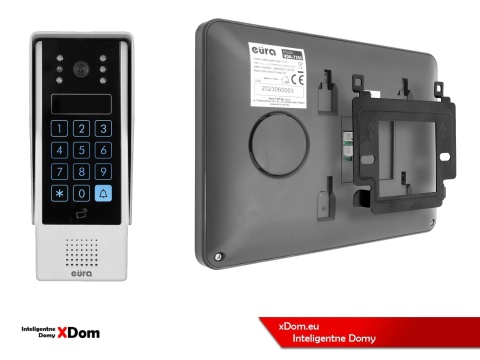 Zestaw Wideodomofonu Eura stacja bramowa z szyfratorem i czytnikiem RFID VDA-80A3 monitor 7'' VDA-77A3