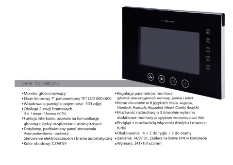 Zestaw wideodomofonu skrzynka na listy Vidos S551-SKP M670BS2