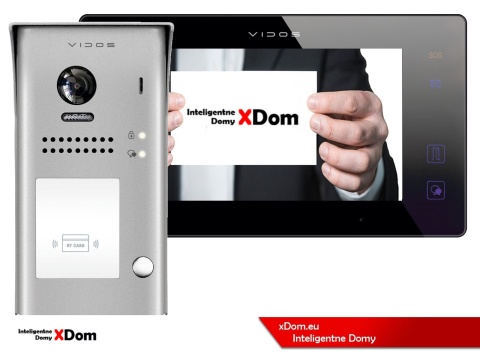 Zestaw Wideodomofon Vidos z czytnikiem RFID S1101A monitor M1021B2