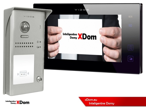 Zestaw Wideodomofon Vidos z czytnikiem RFID S1101A monitor M1021B2