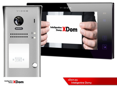 Zestaw Wideodomofon Vidos z czytnikiem RFID S1101A monitor M1021B2