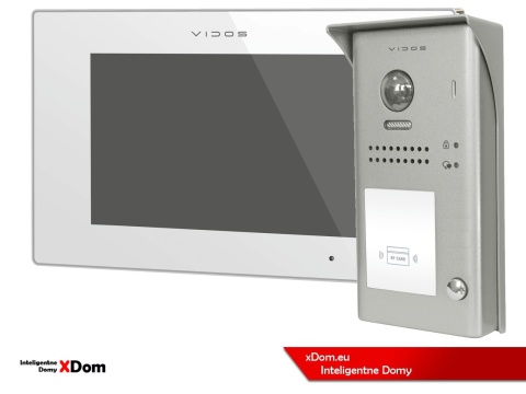 Zestaw Wideodomofon Vidos z czytnikiem RFID S1101A monitor M1021W2