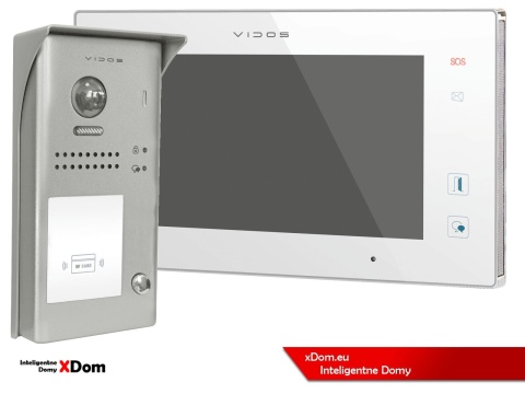 Zestaw Wideodomofon Vidos z czytnikiem RFID S1101A monitor M1021W2