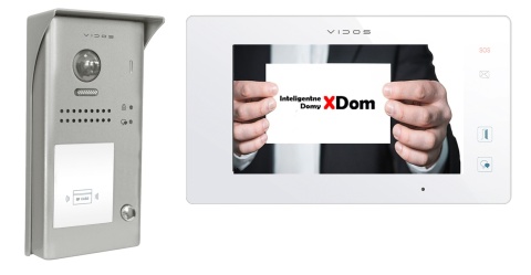 Zestaw Wideodomofon Vidos z czytnikiem RFID S1101A monitor M1021W2