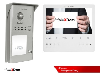 Zestaw Wideodomofon Vidos z czytnikiem RFID S1101A monitor M1023W2