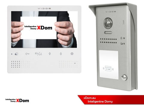 Zestaw Wideodomofon Vidos z czytnikiem RFID S1101A monitor M1023W2