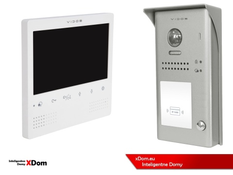 Zestaw Wideodomofon Vidos z czytnikiem RFID S1101A monitor M1023W2