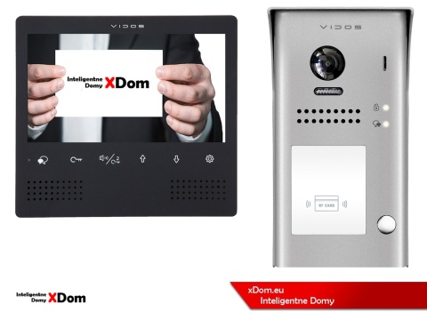 Zestaw Wideodomofon Vidos z czytnikiem RFID S1101A monitor M1023B2