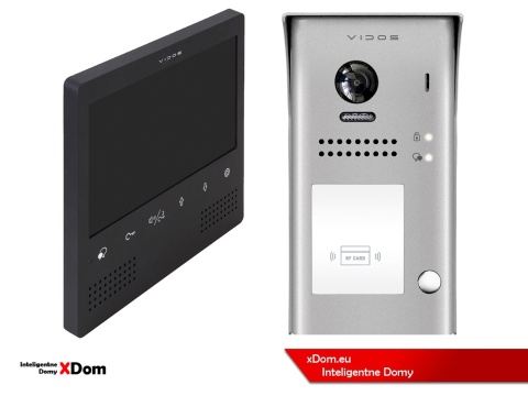 Zestaw Wideodomofon Vidos z czytnikiem RFID S1101A monitor M1023B2