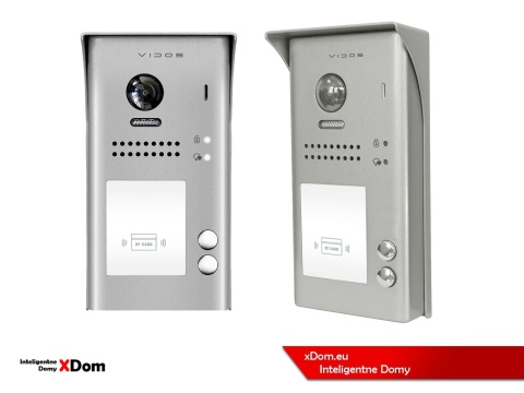 Zestaw Wideodomofon dwurodzinny Vidos z czytnikiem RFID S1102A monitor M1022W