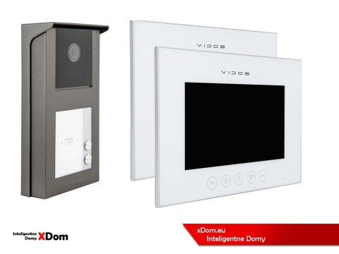Zestaw wideodomofon dwurodzinny M11W + S11-2 VIDOS