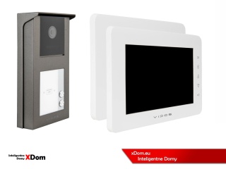 Zestaw wideodomofon dwurodzinny M12W + S11-2 VIDOS