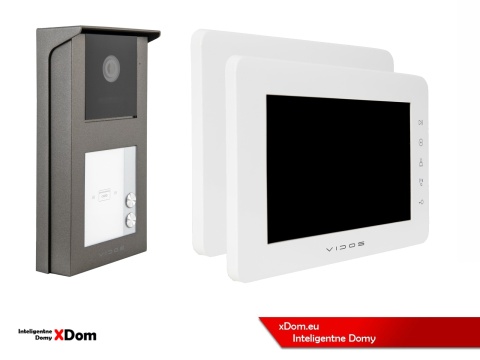 Zestaw wideodomofon dwurodzinny M12W + S11-2 VIDOS