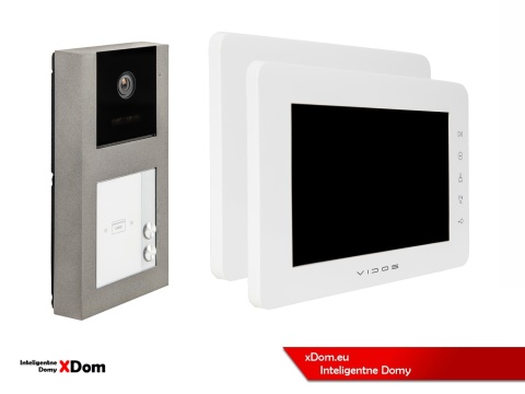 Zestaw wideodomofon dwurodzinny M12W + S11-2 VIDOS