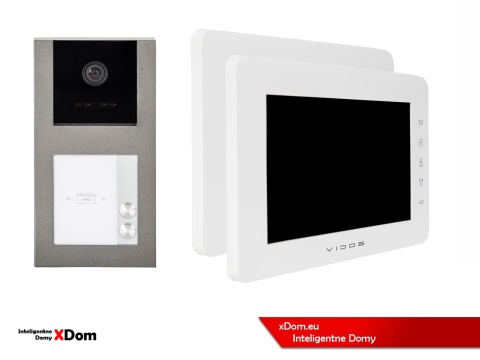 Zestaw wideodomofon dwurodzinny M12W + S11-2 VIDOS