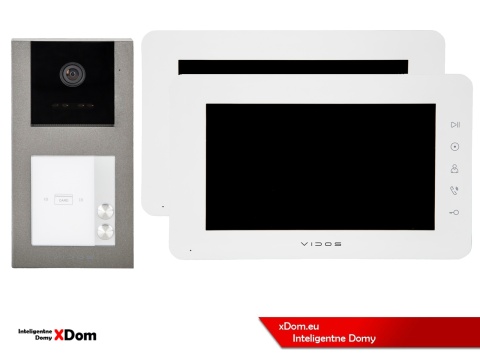Zestaw wideodomofon dwurodzinny M12W + S11-2 VIDOS