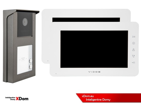 Zestaw wideodomofon dwurodzinny M12W + S11-2 VIDOS
