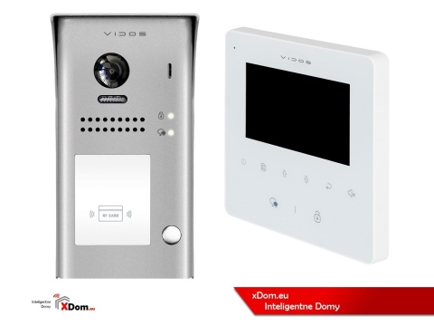 Zestaw Wideodomofon Vidos z czytnikiem RFID S1101A monitor M1022W