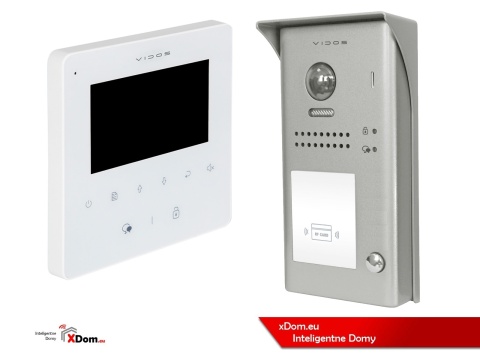 Zestaw Wideodomofon Vidos z czytnikiem RFID S1101A monitor M1022W