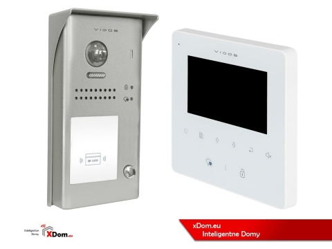 Zestaw Wideodomofon Vidos z czytnikiem RFID S1101A monitor M1022W