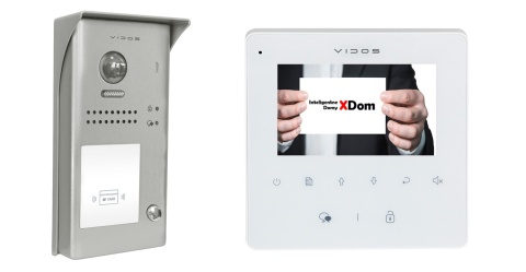Zestaw Wideodomofon Vidos z czytnikiem RFID S1101A monitor M1022W
