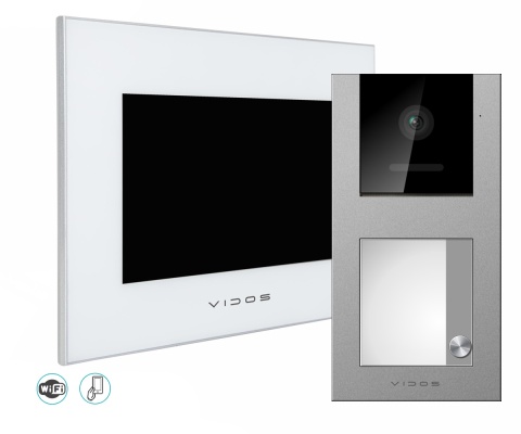 Zestaw wideodomofonowy Vidos czytnik RFID S11-1 monitor M10W-X