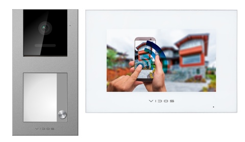 Zestaw wideodomofonowy Vidos czytnik RFID S11-1 monitor M10W-X