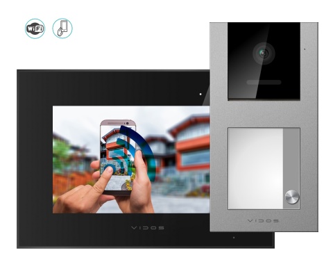 Zestaw wideodomofonowy Vidos czytnik RFID S11-1 monitor M10B-X
