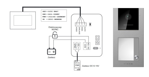 Zestaw wideodomofonowy Vidos czytnik RFID S11-1 monitor M10B-X