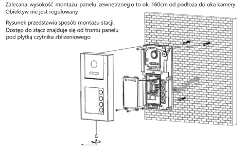 Zestaw wideodomofonowy Vidos czytnik RFID S11-1 monitor M11W-X