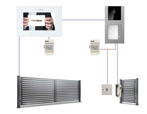 Zestaw wideodomofonowy Vidos czytnik RFID S11-1 monitor M11W