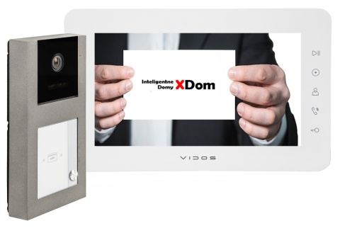 Zestaw wideodomofonowy Vidos czytnik RFID S11-1 monitor M12W