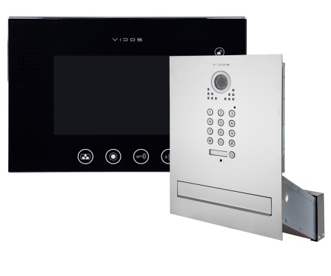 Zestaw wideodomofonu z szyfratorem skrzynka na listy Vidos S561D-SKM M670B