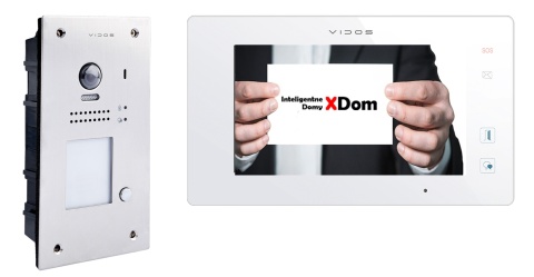 Zestaw Wideodomofon Vidos z czytnikiem RFID S1201A monitor M1021W2