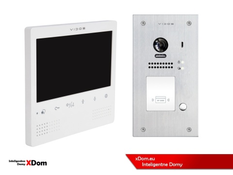 Zestaw Wideodomofon Vidos z czytnikiem RFID S1201A monitor M1023W2